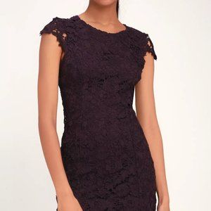 Lulu’s Romance Language Backless Lace Dress Sz M
